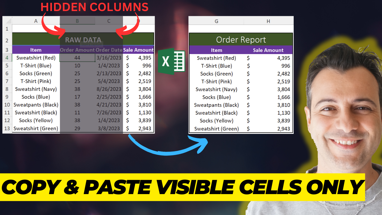 Copy & Paste VISIBLE CELLS ONLY | Not the ones that you’ve hidden