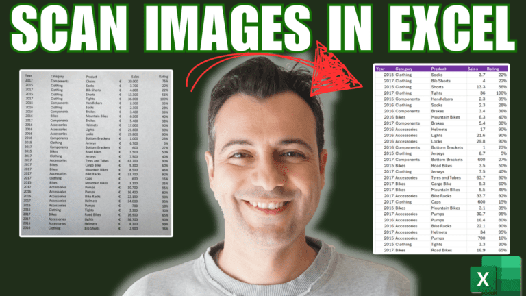 Convert an image into editable digital data in Excel using OCR and AI technology