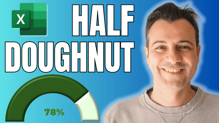 Track your Tasks in Excel effectively with Half Progress Doughnut Chart