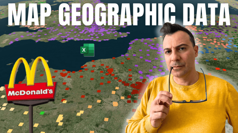 Mapping MacDonald’s Locations: How to Map Geographic Data in Excel🍟🍔