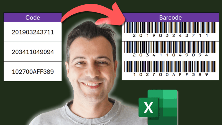 How to create barcodes in Excel