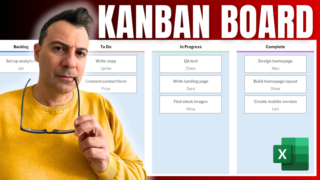 How to Make a Simple Kanban Board in Excel – Mellon Training